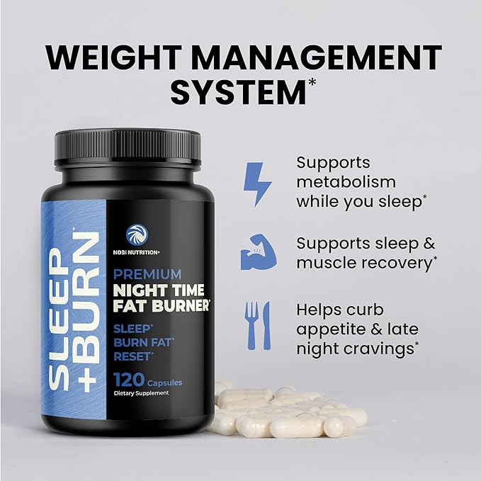 Night Time Fat Burner to Shred While You Sleep | Belly Fat Burner, Carb Blocker & Weight Loss Support Supplements | Lose Weight, Support Metabolism & Fall Asleep Fast | 120 Nighttime Diet Pills