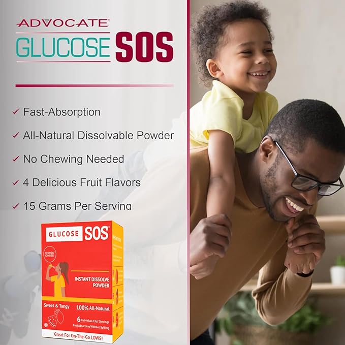 Glucose SOS Kiwi-Strawberry + Sweet & Tangy 72 Packs (2X) Glucose Packets with Natural Dextrose, Fast-Absorption That Instantly Dissolves in Your Mouth with No Water Needed