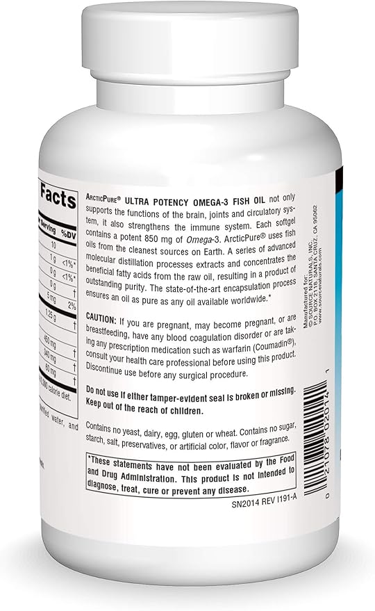 Source Naturals ArcticPure Ultra Potency 850 mg Omega-3 Fish Oil - 120 Softgels