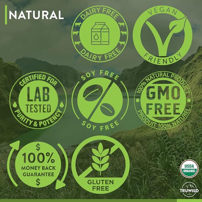 TruWild Greens Superfood Juice Powder, with 22+ Greens & Anti-Oxidants, Delicious Green Juice Powder, Natural Immune, Stress, Digestion Support, 30 Servings Per Tub (Cucumber Mint)