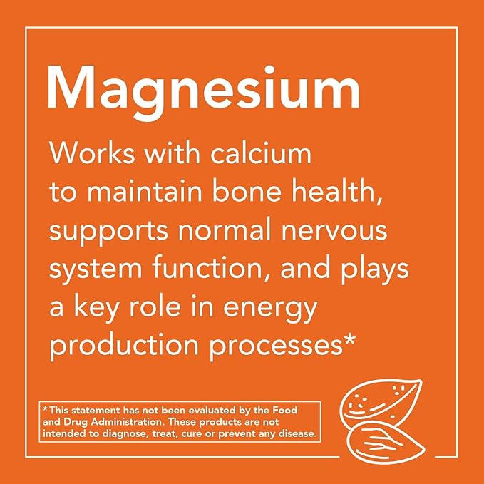 NOW Supplements, Magnesium Oxide, Enzyme Function*, Nervous System Support*, 8-Ounce (Pack of 2)