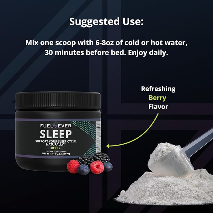 Sleep | Magnesium with Glycine | Berry Flavor 30 Servings
