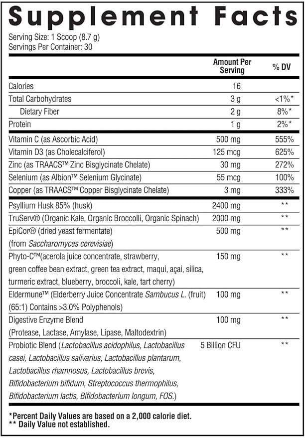 Arms Race Nutrition Immunity Greens Superfood Greens and Immune Support Blend - 9.2 oz. (30 Servings) (Pineapple Mango)
