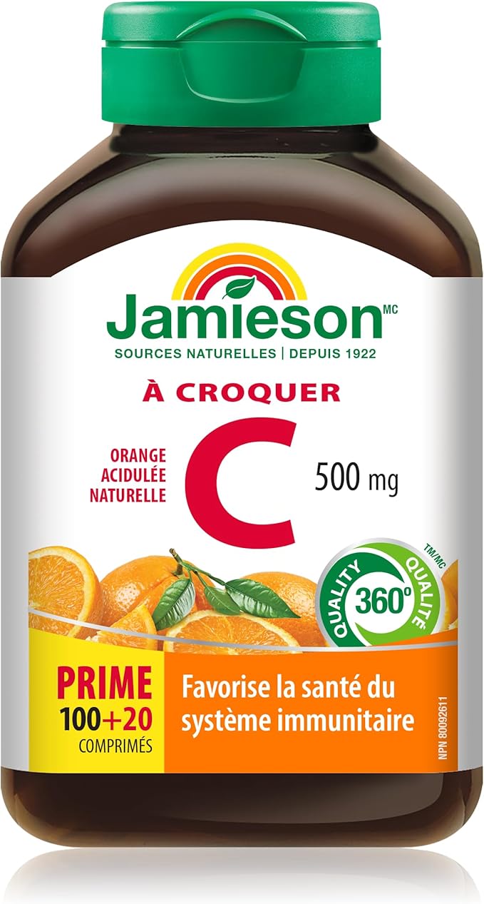 Jamieson Vitamin C Orange 500mg 120 Tablets