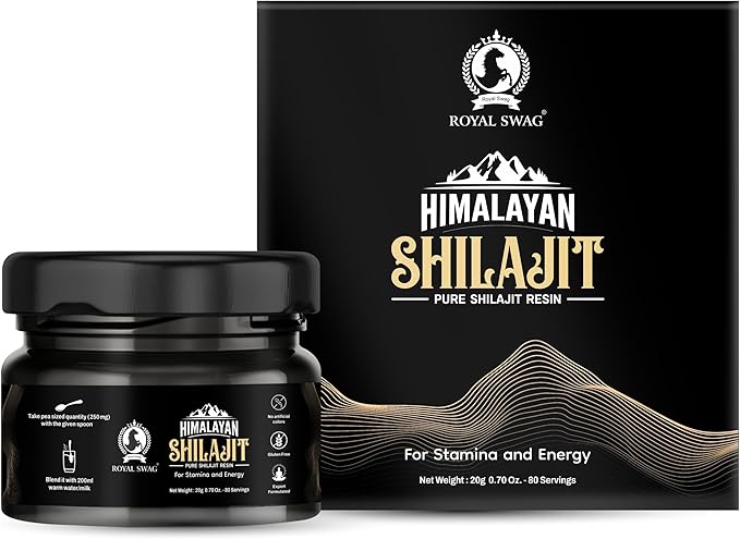 Pure Himalayan Shilajit Resin for Men and Women 20 gram / 0.07 oz (80 Servings) with 1 Serving Spoon | Pure and Natural, No Artificial Colours, Expert Formulated and Gluten Free