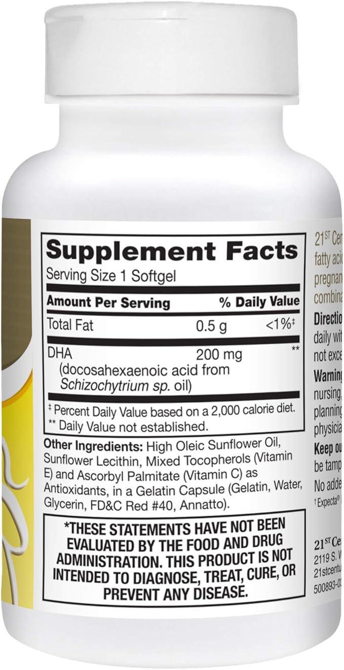 21st Century PreNatal DHA Softgels, 30 Count
