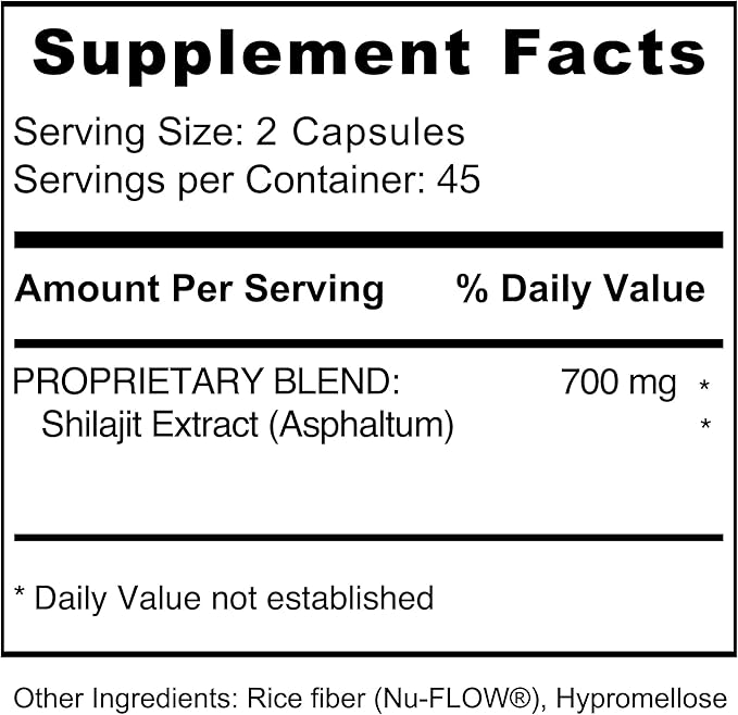 Jiva Botanicals Shilajit Capsules 700 mg – Shilajit Extract with Fulvic Acid – Shilajit Supplement for Men & Women – 90 Vegan Capsules for Daily Wellness