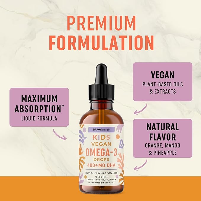 Omega 3 Fish Oil Softgels and Omega 3 Liquid Drops for Kids | EPA, DHA & Algae Oil for Heart, Brain, and Immune Support | Omega 3 Bundle for The Whole Family