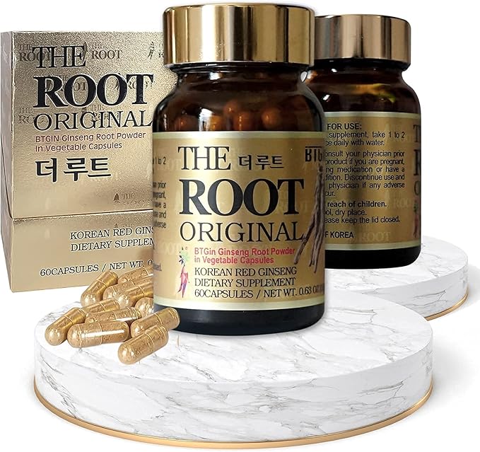 Korean Red Ginseng Extract 3000mg and Capsules Bundle - Saponin Hanppuri + The Root Original - Natural Energy Supplements for Immune Support, Stress Relief, Focus & Mental Clarity with Ginsenoside Rg3