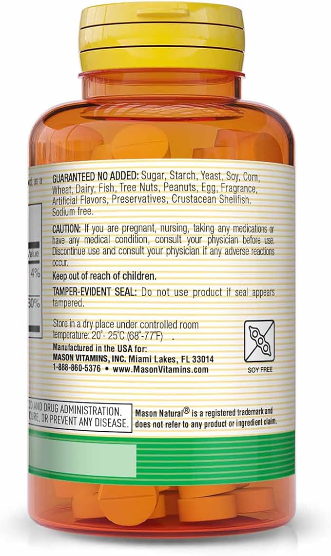 MASON NATURAL Vitamin B12 50 mcg with Calcium, 300-Day Supply, Dietary Supplement to Support Natural Energy Levels, 100 Tablets (Pack of 3)