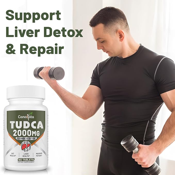 TUDCA Liver Supplements 2000mg - Strong Bile Salts Support Liver Detox & Cleanse - Liver and Gallbladder Health Formula-Easy to Swallow Tablets-30 Days Supply