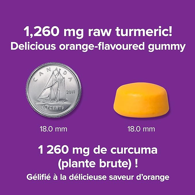 Webber Naturals Turmeric Curcumin Gummies 1260 mg Orange, 120 Gummies