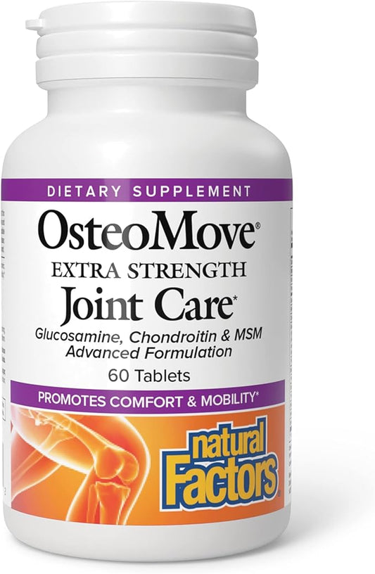 Natural Factors, OsteoMove Joint Care, Extra Strength Support for Joint and Bone Health, Non-GMO, 60 tablets (30 servings)
