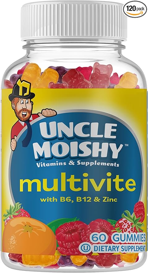 AEE SIXNE Uncle Moishy Kosher Childrens Multi-Vitamin Mineral Jellies with Choline 60 Jellies