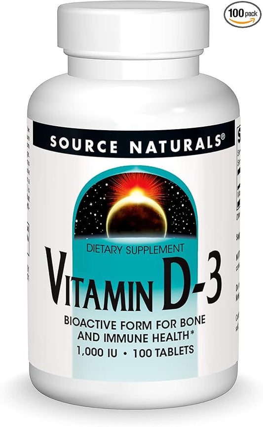 Source Naturals Vitamin D-3 1000 iu Supports Bone & Immune Health* - 100 Tablets