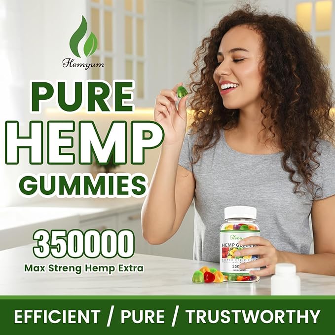 Hemp Gummies 2 Packs for Sleep,Anxiety,Pain High Potency Pure Organic Hemp Supplement - with Natural Hemp Oil Extract Gummy Edibles Vegan, Non-GMO