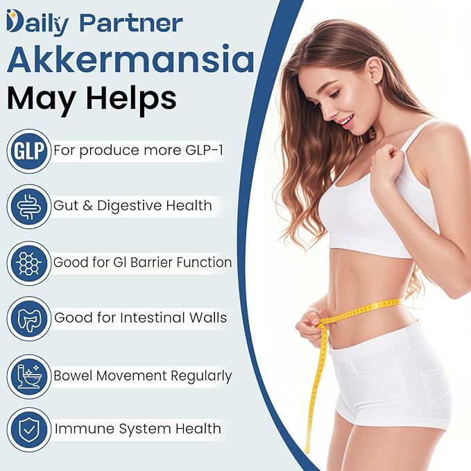 Akkermansia Probiotic with Butyrate, 30 Billion CFU Akkermansia Muciniphila Probiotics for GLP-1 Production, Supports Digestive & Gut Health for Women & Men, Delayed Release, 60 Count (Box Included)