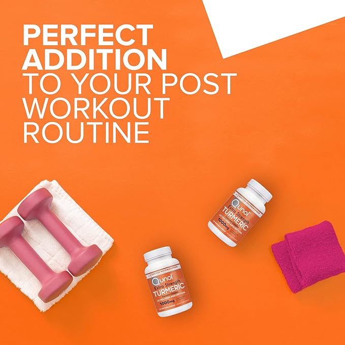 Qunol Turmeric Curcumin Capsules, 1000mg Extra Strength Supplement, Patented Hydro-Soluble Technology, Alternative to Turmeric Curcumin with Black Pepper, 60 Veggie Capsules