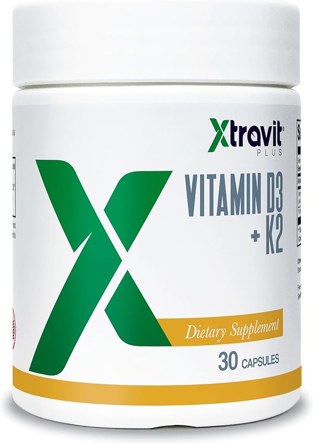 Vitamin D3 + K2 Supplement – Natural Vitamins for Men & Women - May Support Bones, Immunity, Mood, & Heart - Non-GMO Supplements - No Fillers, 5000 IU of D3 & 200 mcg of K2, 30 Capsules