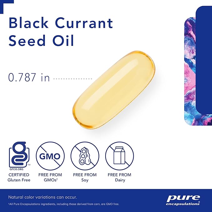 Pure Encapsulations Black Currant Seed Oil | Hypoallergenic Dietary Supplement | 100 Softgel Capsules