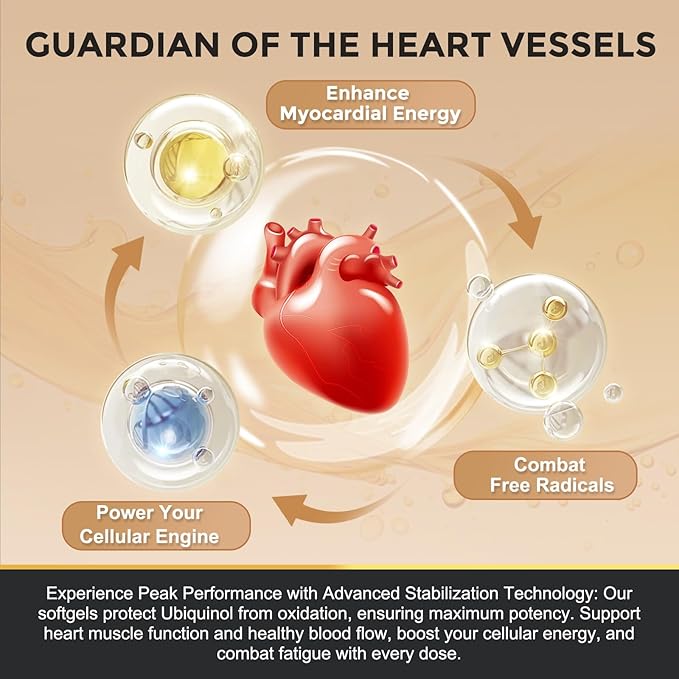 ZEBORA Ubiquinol CoQ10 300mg Softgels, 4-in-1 Powerful Antioxidant for Heart and Vascular Health, Essential for Energy Production, Max Absorption Active Form of CoQ10, 120 Softgels