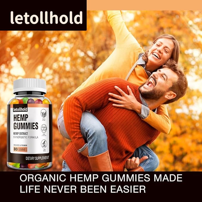 Natural Hemp Gummies Advanced Extra Strength Oil Extract for Adults 2Pack