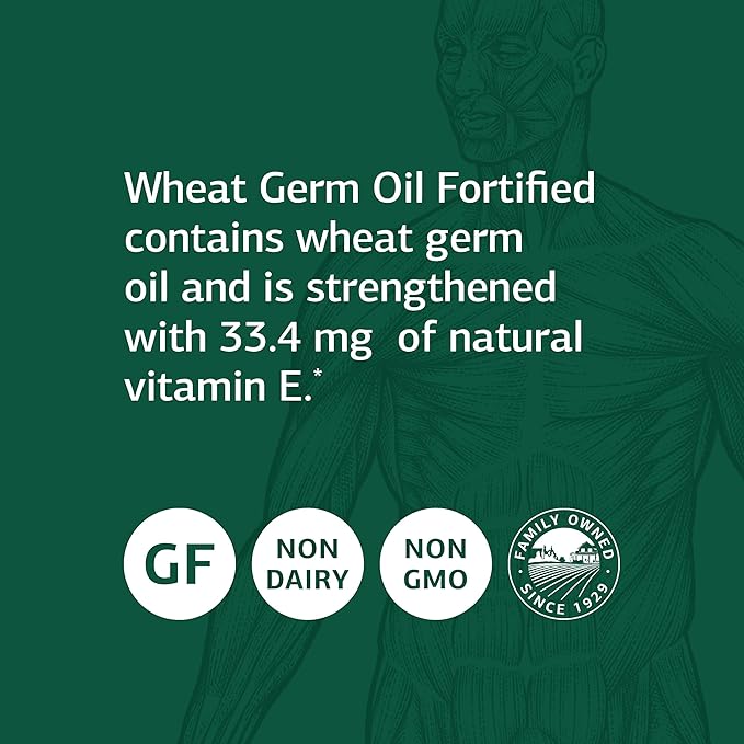 Standard Process Inc. Wheat Germ Oil Fortified - Whole Food Exercise, Antioxidant and Immune Support with Vitamin E and Wheat Germ Oil - 80 Softgels