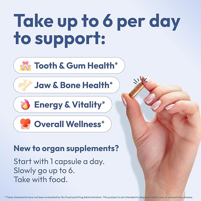 Tooth Restore for Adults with Remineralizing Gum Support 180 Capsules Made in USA - Teeth Vitamins for Strong Teeth Bone Health Supplement Calcium VitaminD3 Hydroxyapatite Enamel Repair