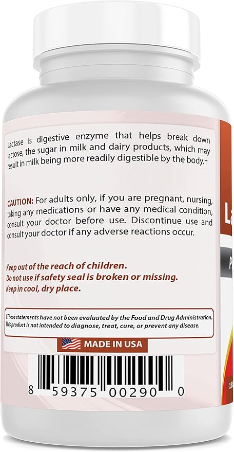 Best Naturals, Fast Acting Lactase Enzyme, 3000 FCC ALU, 180 Tablets (180 Count (Pack of 3))