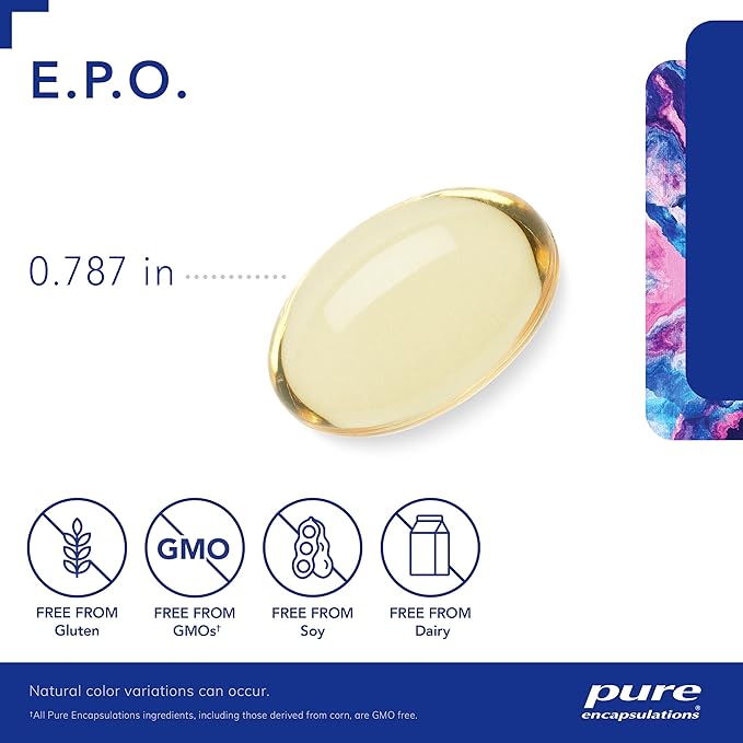 Pure Encapsulations E.P.O. (Evening Primrose Oil) | Hypoallergenic Dietary Supplement Containing 9% GLA | 100 Softgel Capsules