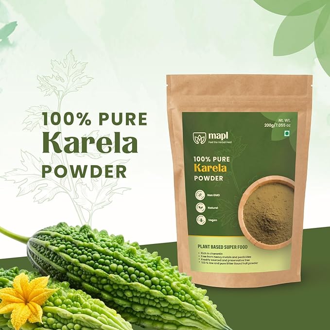 MAPL Bitter Melon Gourd (Karela) Powder 7.05 Ounces – A Versatile Herbal Powder for Daily Wellness, Digestive and Dietary Support