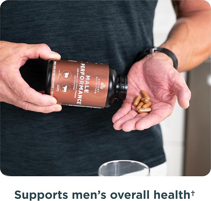 Ancient Nutrition Organ Supplements for Men, Grass-Fed and Wild Organ Complex Capsules, Liver, Prostate, Pancreas Supports Male Performance, Healthy Aging, 180 Ct