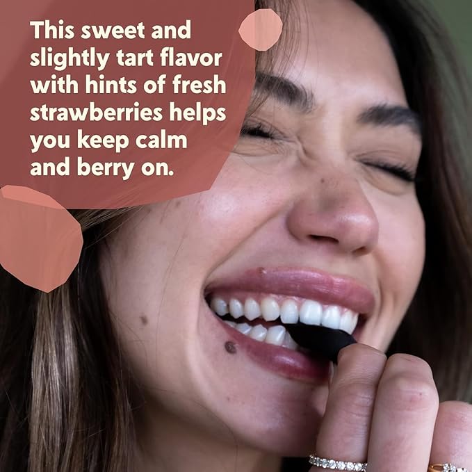 PYM Berry Mood Chews Support for Stress, Worry & Overwhelm, 20 Count | 130mg GABA, 90mg L-Theanine | Vegan, Non-GMO, Gluten-Free, No Added Sugar | All-Natural Mood Balance Supplement Made in USA