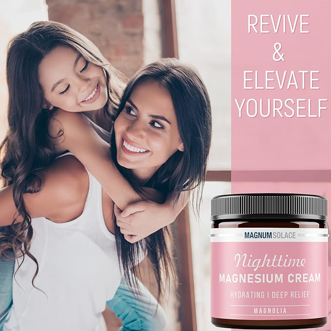 Magnesium Cream – Magnesium Chloride Cream – Topical Magnesium Cream for Nighttime (Magnolia)
