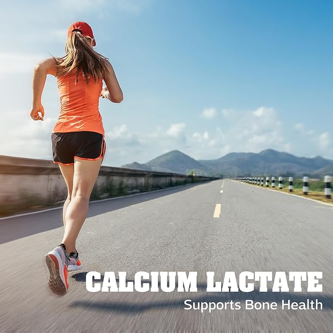 Calcium Lactate Powder 6oz - Pure Food-Grade Calcium Lactate, Supports Bone Health, Non-GMO Food Stabilizer for Neutralize Acidity, Bulking Agent, Breads, Pastries, Ice Cream, Jellies, Dairy Products