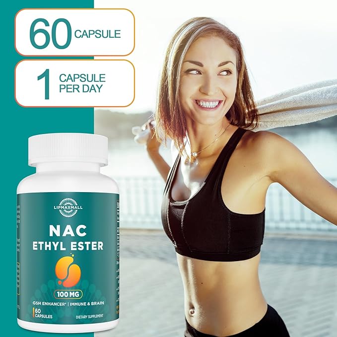 N-Acetyl Cysteine Ethyl Ester 100mg-More Absorption Than 1000mg NAC-with Glycine 600mg-Benefit Glutathione-Good for Immune System & Antioxidant for Adults,NACET(60 Capsules-2 Pack)