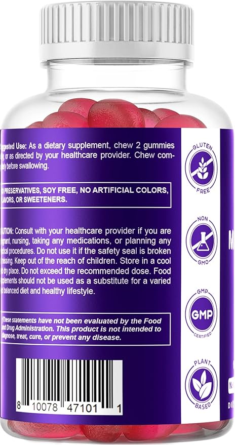 Vitamatic Melatonin 20mg Gummies for Adults, 30 Servings - 60 Count - Non-Habit Forming Supplement (Pack of 2)