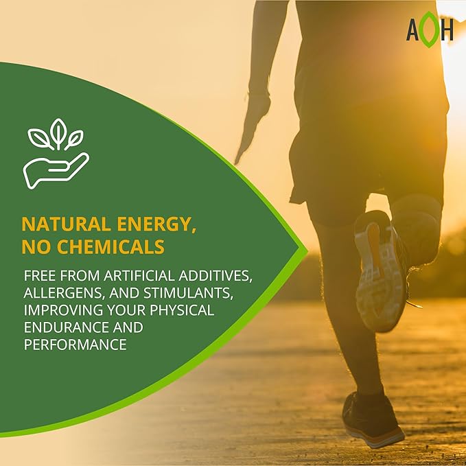 Energy Supplement Caffeine Free - Adaptogen Blend with Ashwagandha, Rhodiola Rosea, Maca, Leuzea, Gingseng - Increases Energy, Natural Stress Relief, Focus and Vitality (180 Capsules)