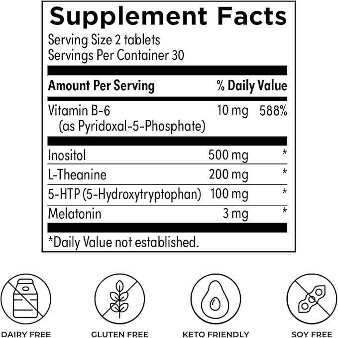Reignite Wellness by JJ Virgin | Sleep Candy | Chewable 5-HTP Supplement with Inositol, Vitamin B6, Melatonin & L-Theanine for Adults | Lemon Flavor | 60 Tablets