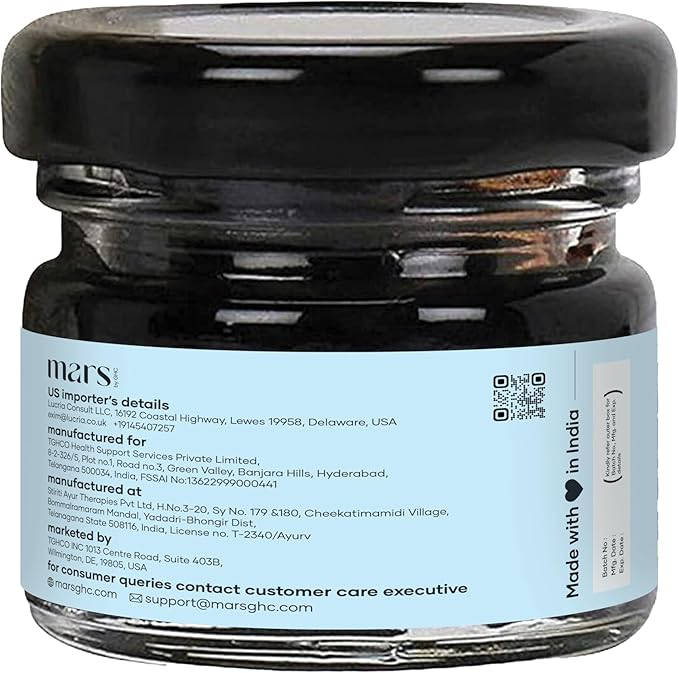 mars by GHC Pure Himalayan Shilajit Gold (Resin) Powered with Shilajit and Surgemax - 20g - Pack of 1 | Pure Organic Shilajit Resin sourced from Himalayas