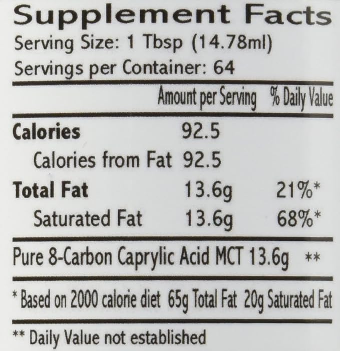 MiCkey T Eight 32oz - Pure C8 MCT Oil - Not a Blend – 100% C-8 Caprylic Acid - Keto Friendly – Vegan – Kosher - Made in USA – Non-GMO - from Coconut/Palm Kernel