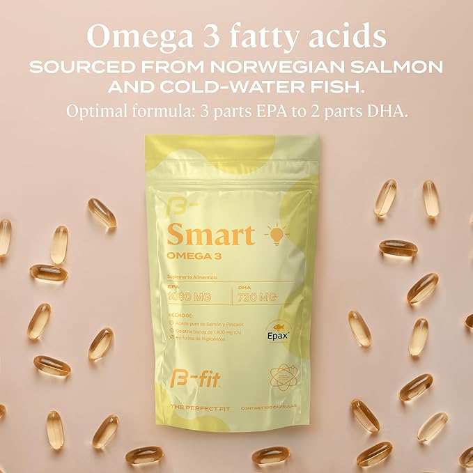 Fish Oil Omega 3 Supplements - 1800 mg Fatty Acids - 1080 mg EPA and 720 mg DHA - 180 Capsules from Norwegian Salmon & Cold-Water Fish - EPAX Patented - Odorless Softgel Capsules