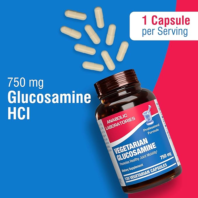 Vegan Glucosamine Joint Health Supplement - Soft Tissue Cartilage Tendon and Ligament Supplement for Enhanced Mobility Comfort & Flexibility - Non-GMO Shellfish Free & Made in The USA - 120 Servings