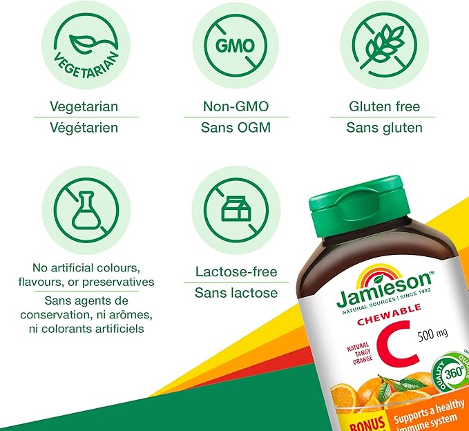 Jamieson Vitamin C Orange 500mg 120 Tablets