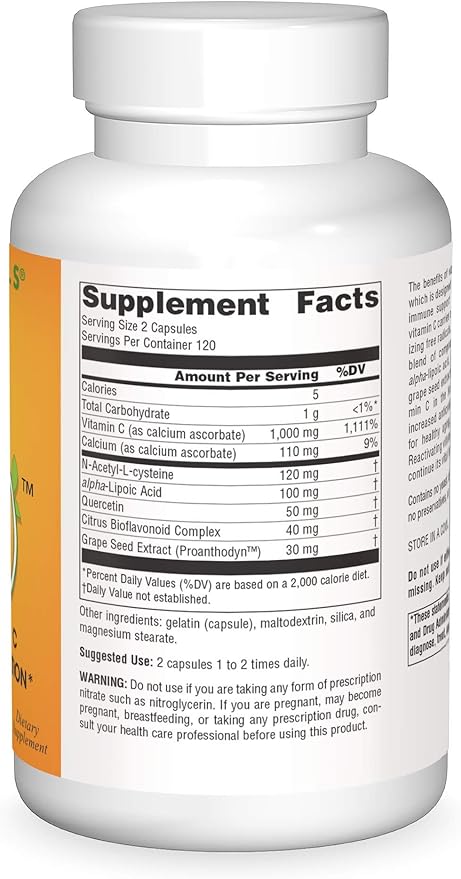 Source Naturals Systemic C, 500mg - 240 Capsules