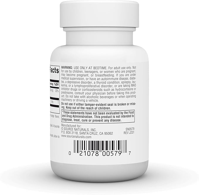 Source Naturals Melatonin 5 mg - 50 Orange Flavored Lozenges