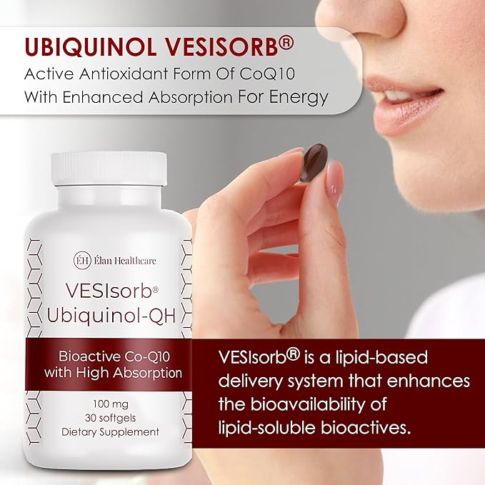 VESIsorb Ubiquinol-QH 100 mg Softgels, 30 Count