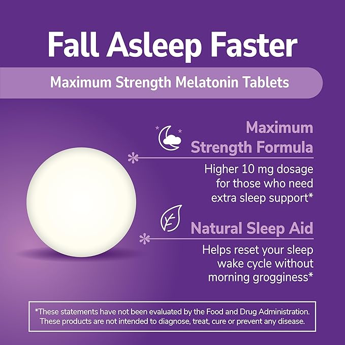 21st Century, Melatonin Quick Dissolve Tablets 10 mg, White, Cherry, 120 Count