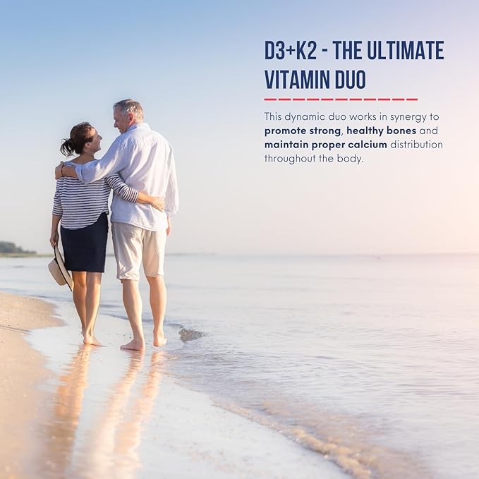 D3 + K2 Vitamin Supplement 180 Softgels - 6 Months Support, D3 1000IU + K2 MK7 120mcg with Organic Coconut Oil for Optimal Absorption - 3rd Party Tested & Proudly Canadian