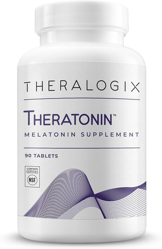 Theralogix Theratonin Melatonin Supplement - 90-Day Supply - Sleep Support Supplement - Melatonin to Aid a Good Night's Sleep - Supplement for Women to Support Fertility - NSF Certified - 90 Tablets